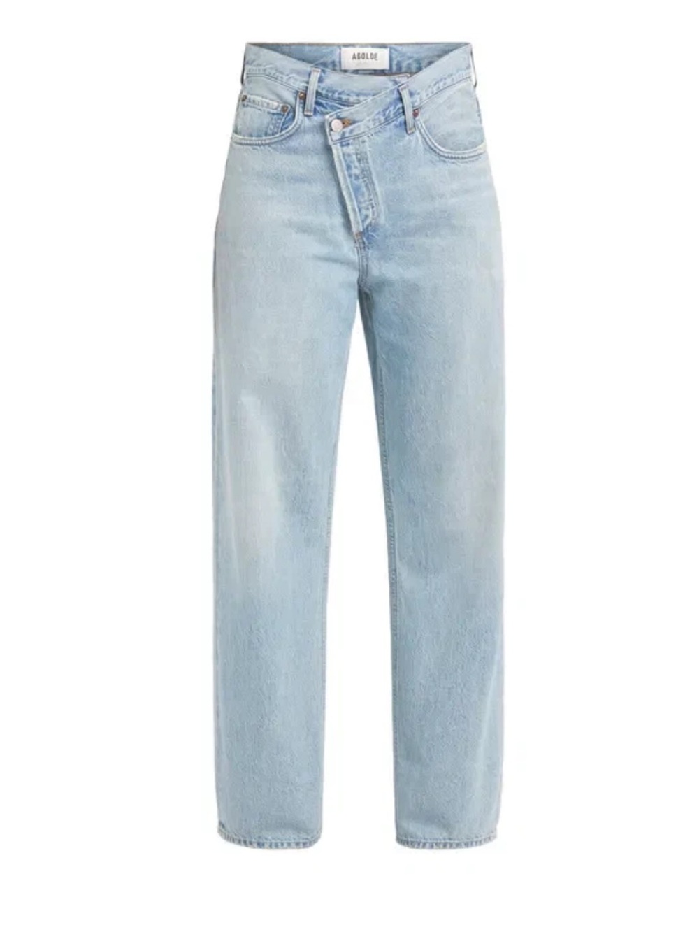 Agolde Crisscross Light Blue Straight Leg Jeans Size 25